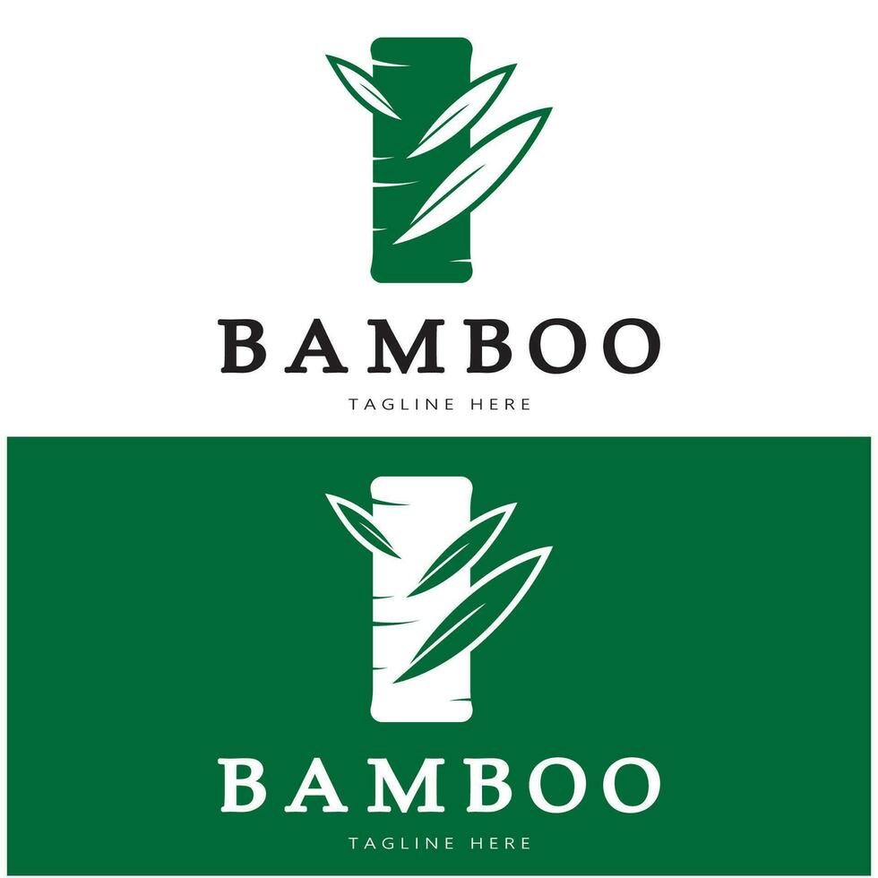 bambou logo modèle vecteur icône illustration design