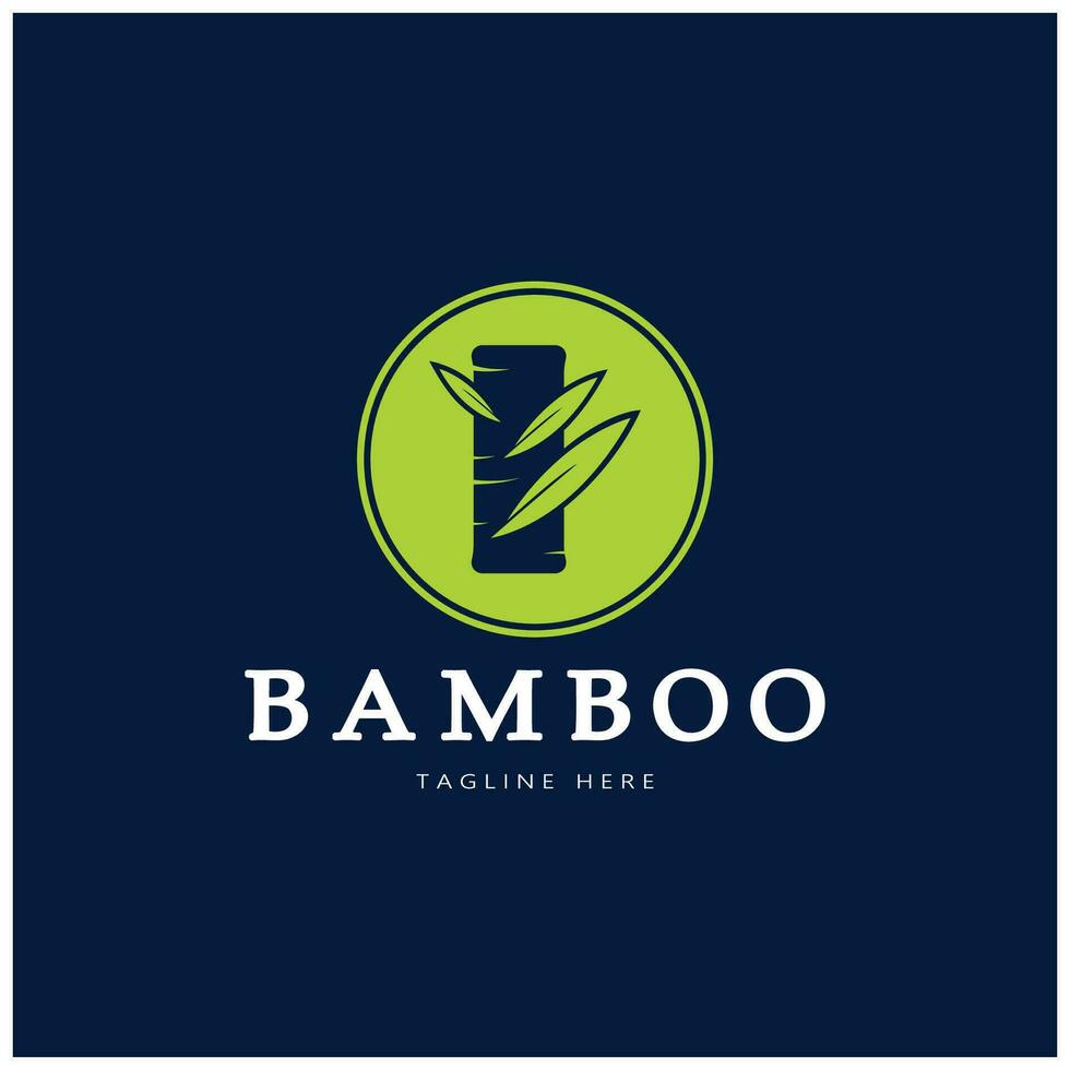 bambou logo modèle vecteur icône illustration design