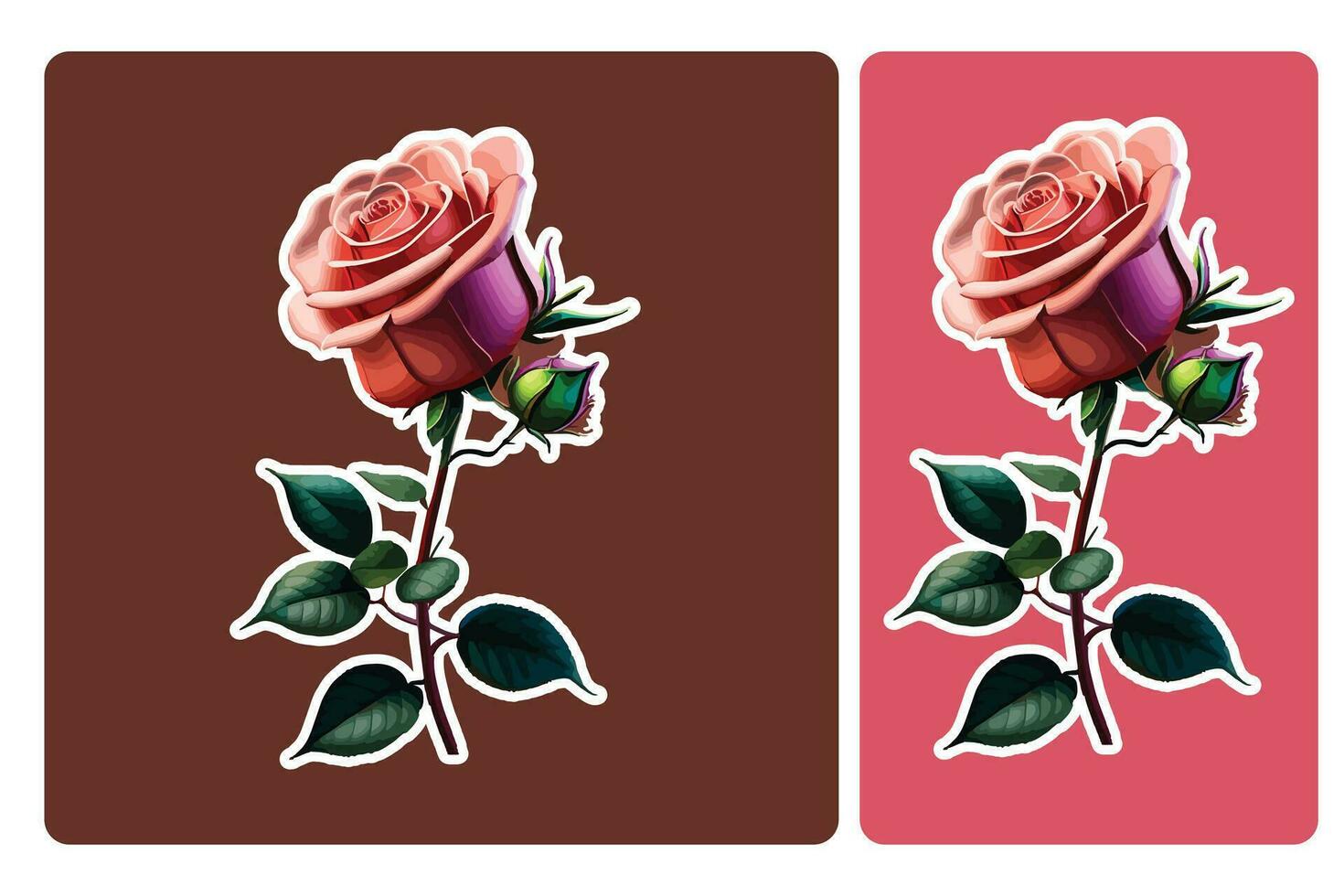 conception d'illustration vectorielle fleur rose vecteur