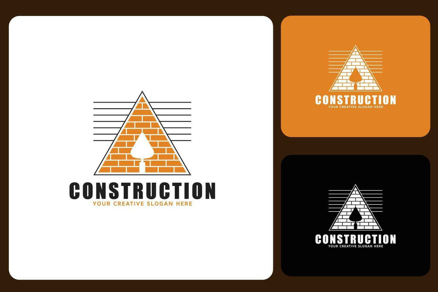 construction logo conception modèle vecteur