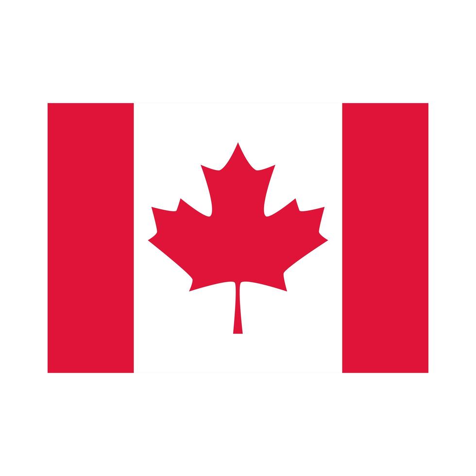 icône de style plat emblème du drapeau de la liberté nationale du canada vecteur