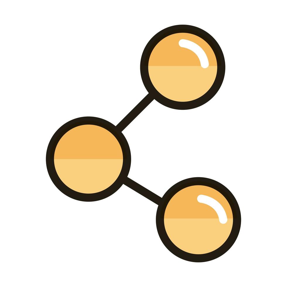 partage de contenu média internet ligne d'interface de technologie web et icône de style de remplissage vecteur