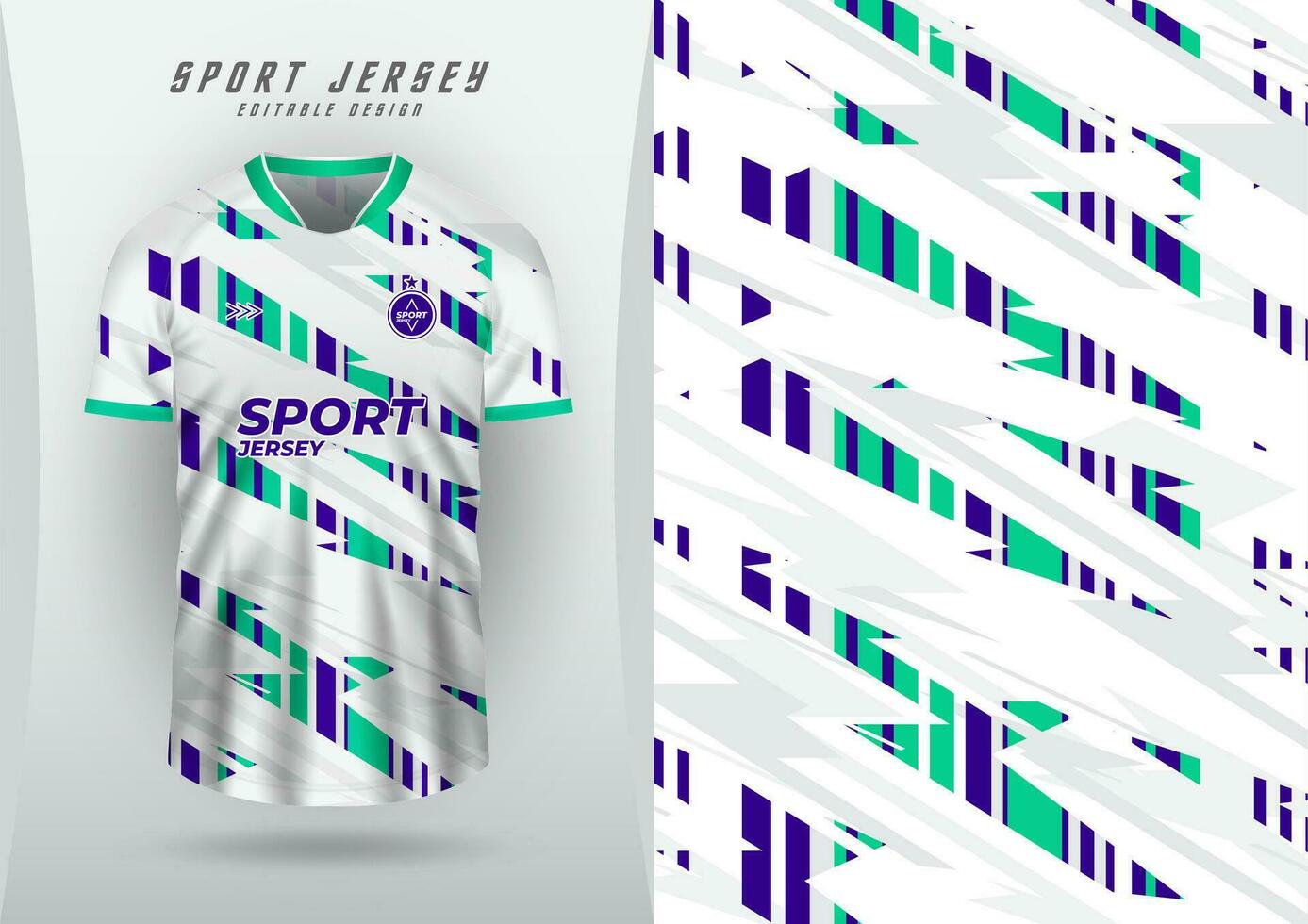 Contexte pour des sports Jersey, football Jersey, fonctionnement Jersey, courses Jersey, modèle, à pois rayures, vert et bleu. vecteur