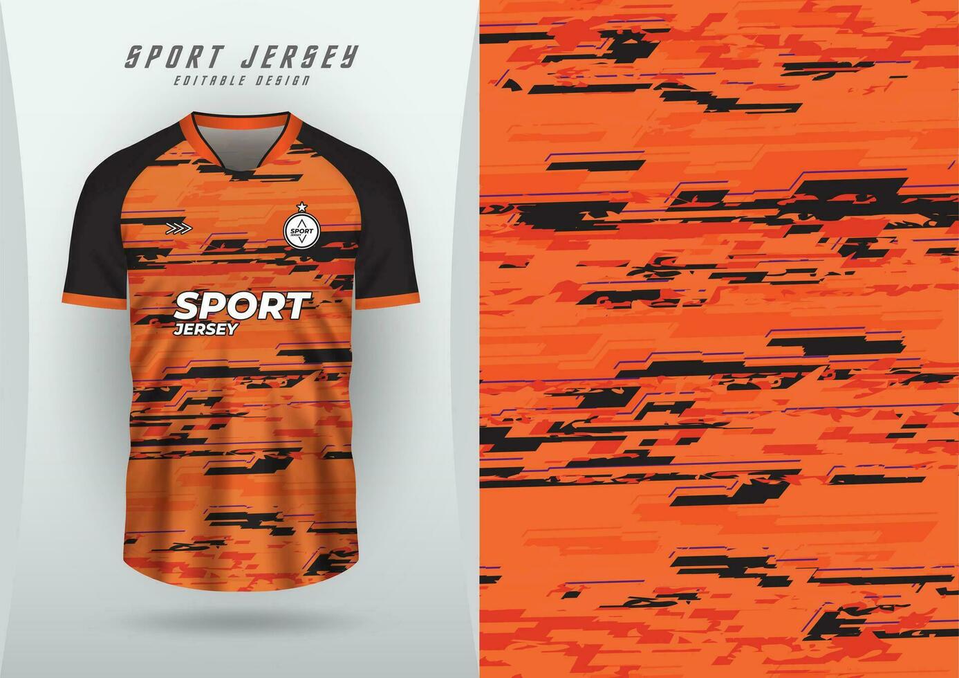 Contexte pour des sports Jersey football Jersey fonctionnement Jersey courses Jersey modèle Orange et noir vecteur