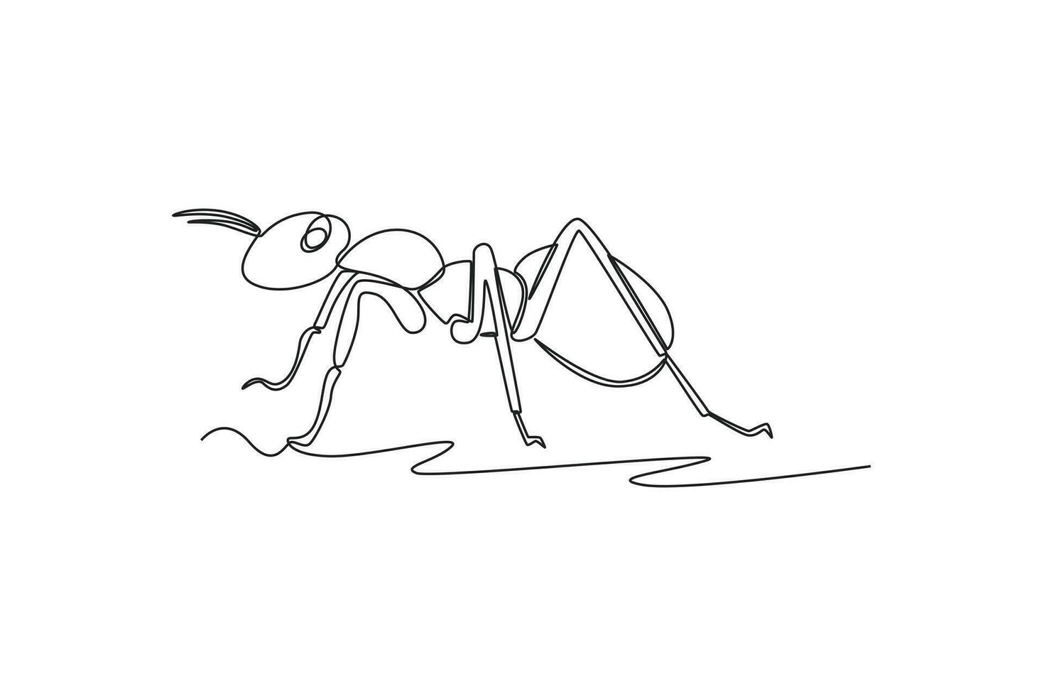 continu un ligne dessin insectes concept. Célibataire ligne dessiner conception vecteur graphique illustration.