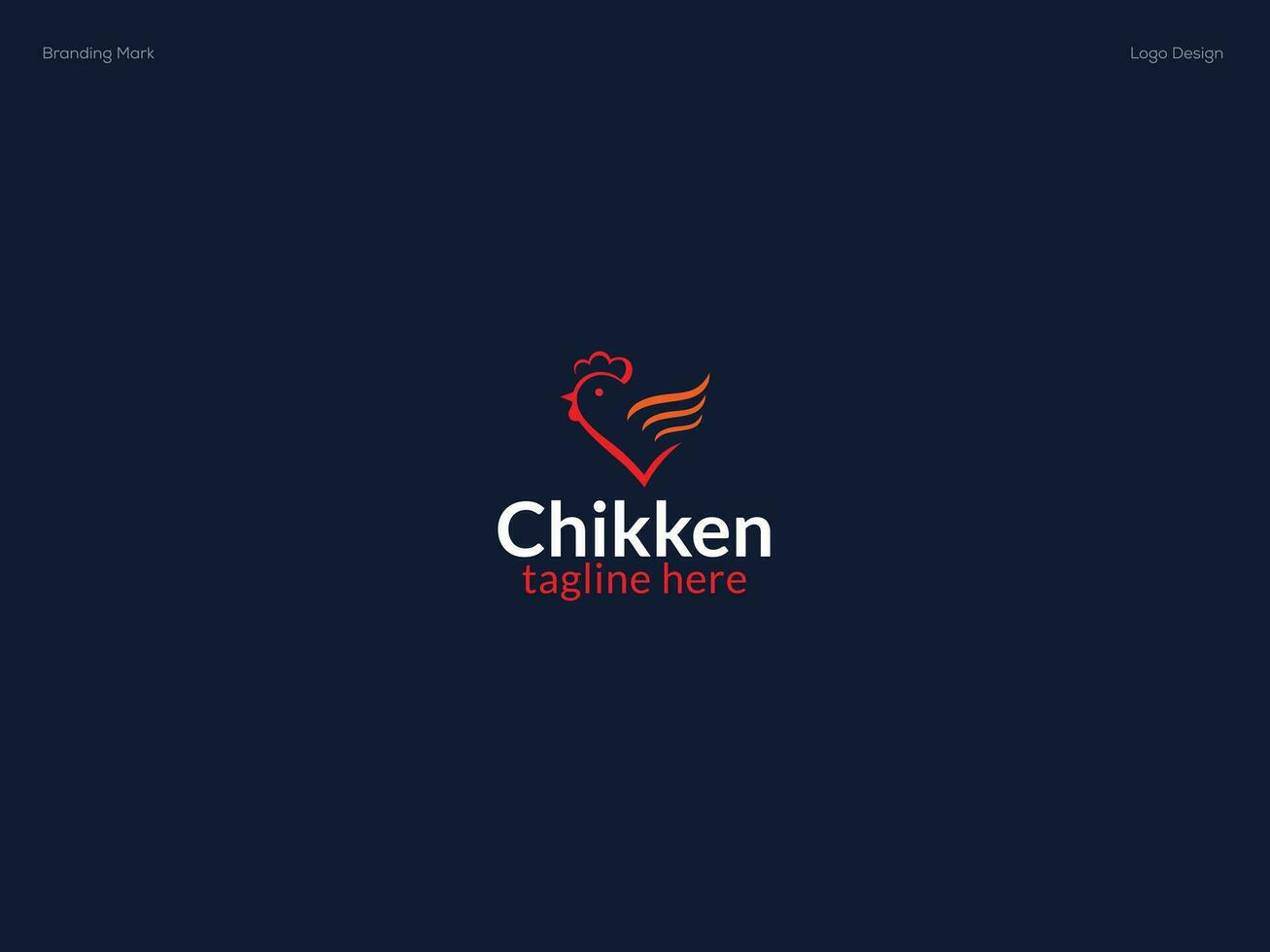 poulet entreprise logo vecteur modèle conception