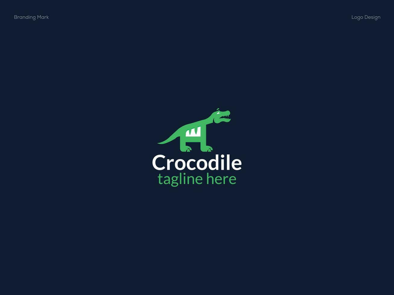 crocodile logo conception animal logo gratuit vecteur