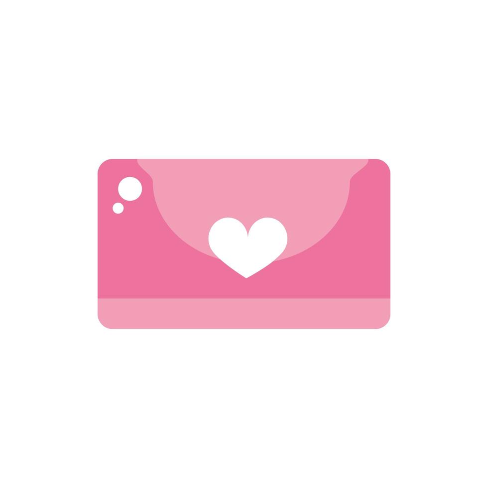 joyeux saint valentin enveloppe message coeur amour rose design vecteur