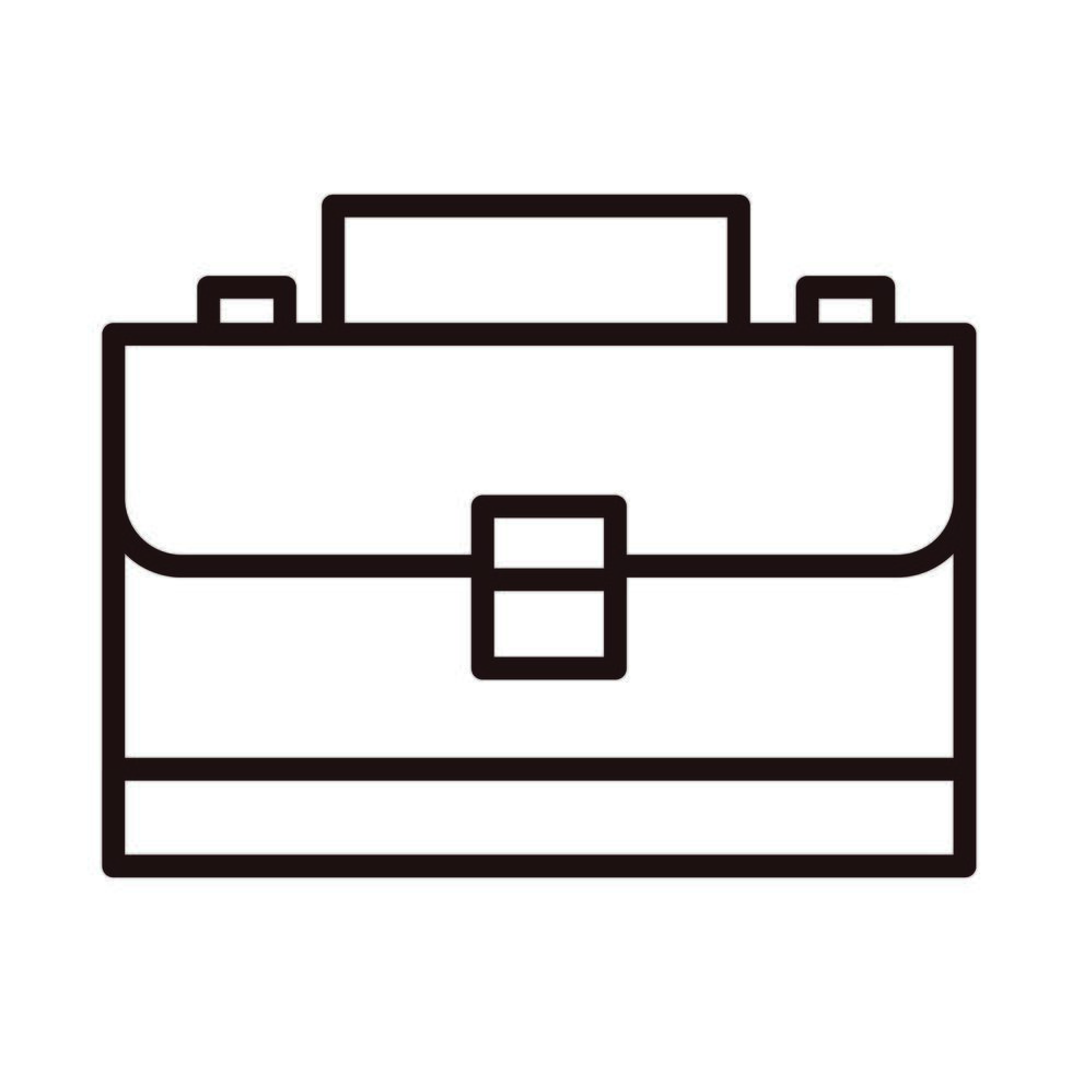 icône de style de ligne de célébration accessoire valise affaires vecteur