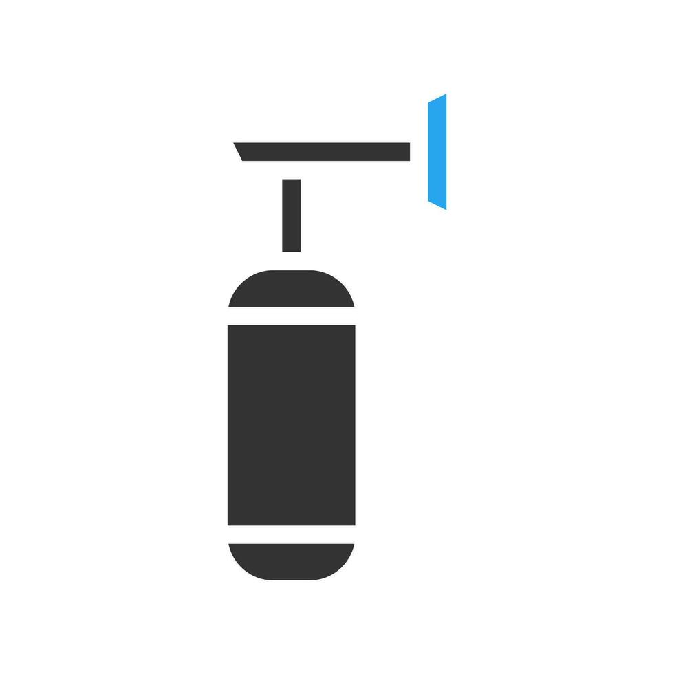 perforation sac icône solide bleu noir Couleur sport symbole illustration. vecteur