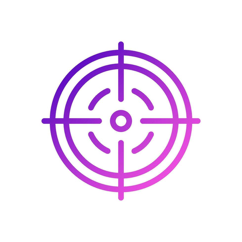 cible icône pente violet rose Couleur militaire symbole parfait. vecteur