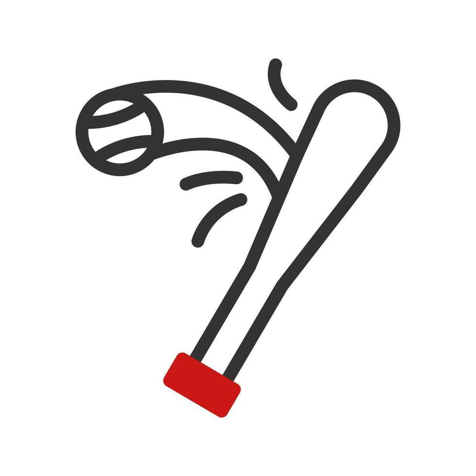base-ball icône bichromie rouge noir Couleur sport symbole illustration. vecteur