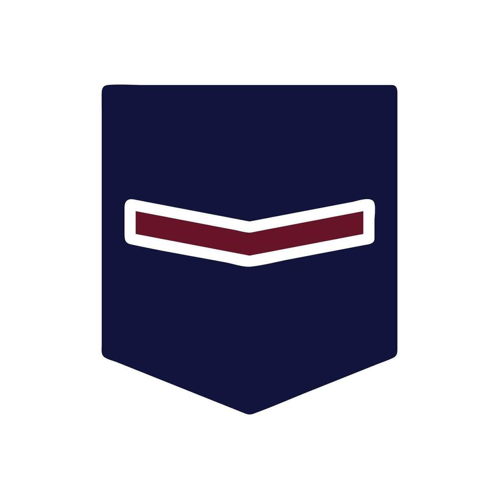 badge icône solide bordeaux marine Couleur militaire symbole parfait vecteur