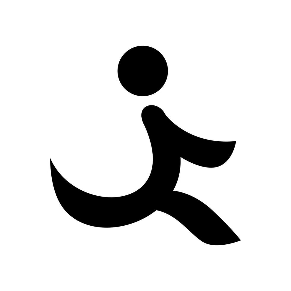Humain sprint icône logo conception vecteur