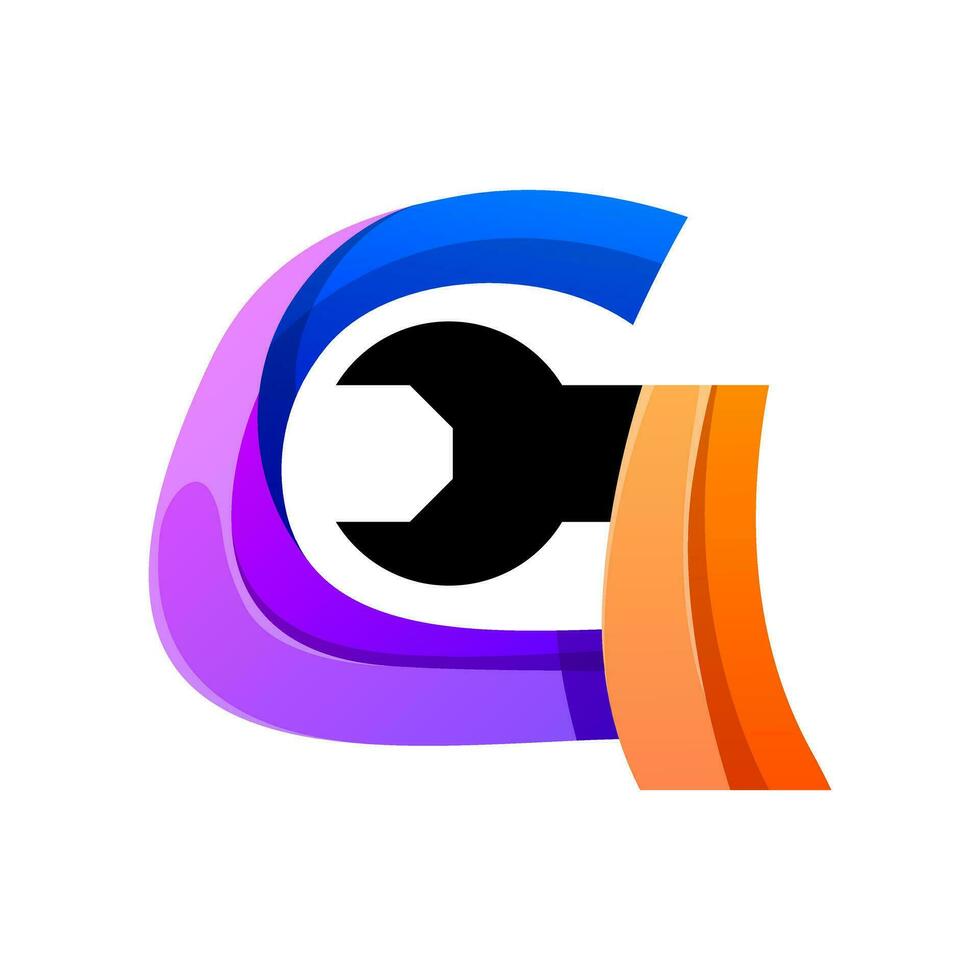 lettre g coloré icône logo conception vecteur