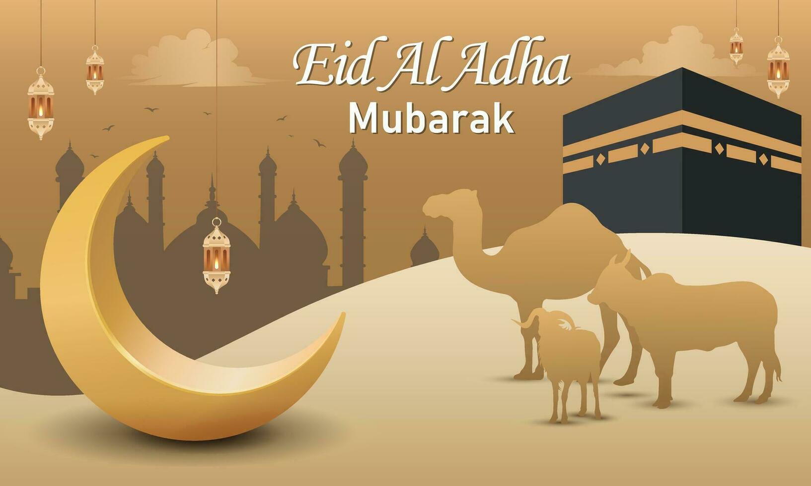 eid Al adha salutation islamique Contexte vecteur