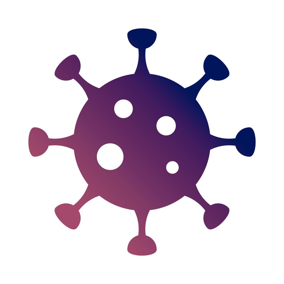 coronavirus covid 19 virus pathogène maladie infectieuse santé pictogramme style dégradé icône vecteur