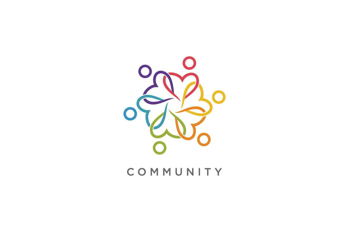 communauté logo conception avec moderne Créatif style vecteur