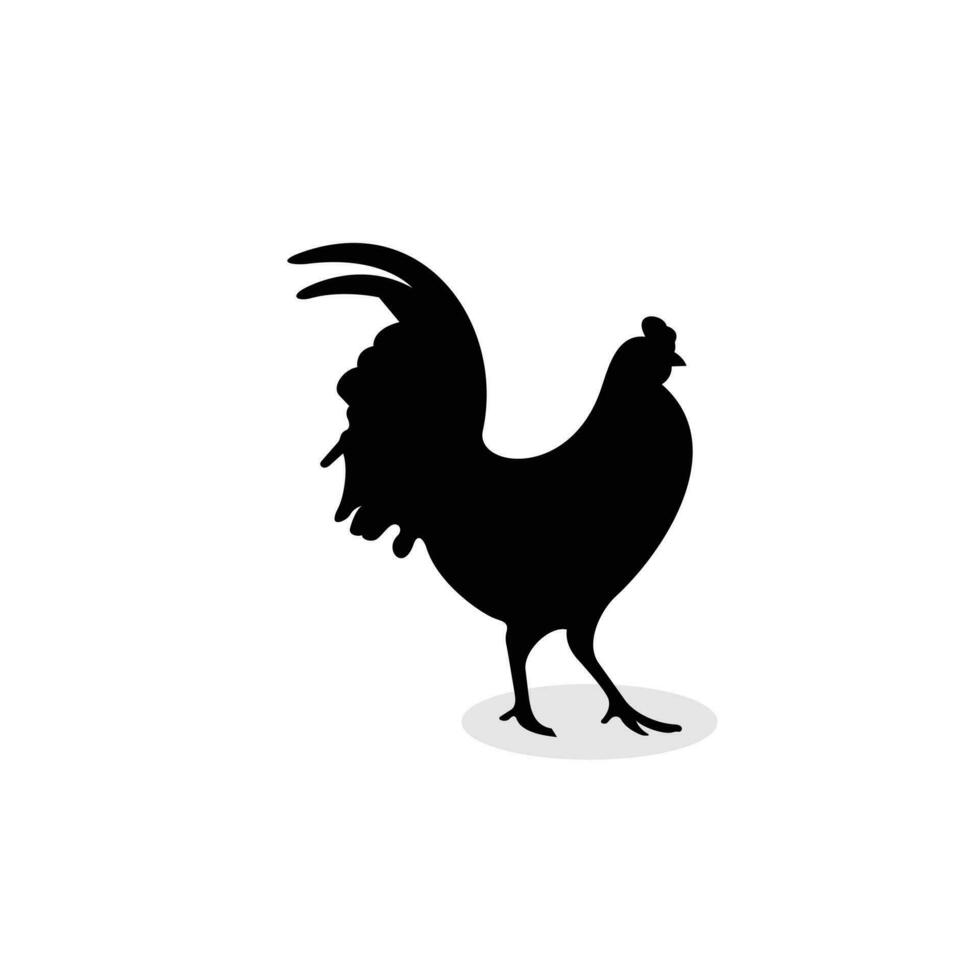 poulet silhouette conception vecteur