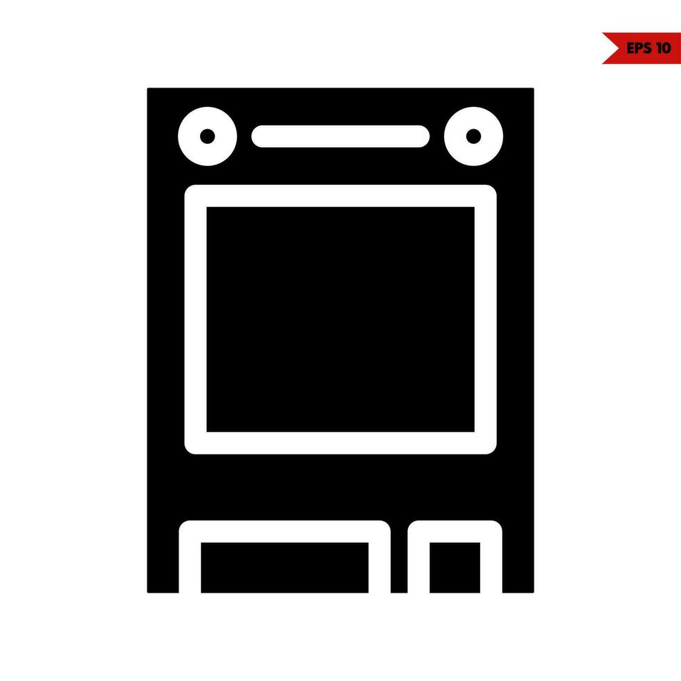 Gameboy glyphe icône vecteur