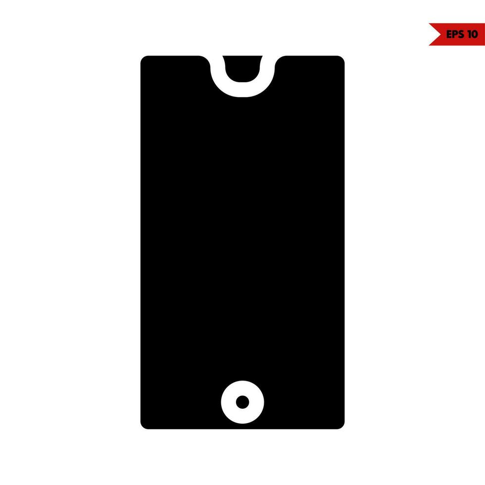 icône de glyphe de téléphone portable vecteur