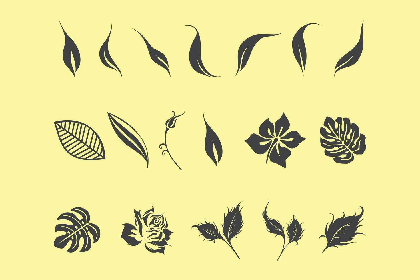 feuilles et fleurs vecteur illustration