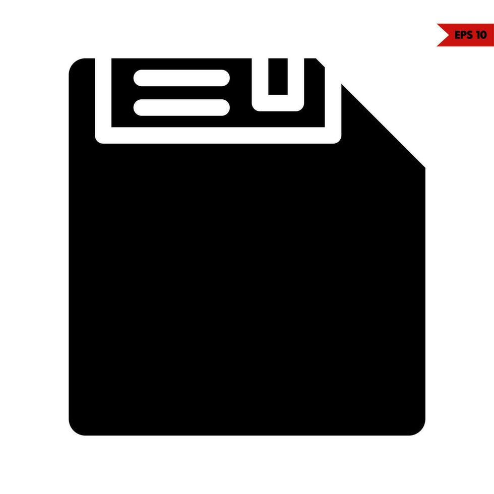 icône de glyphe de carte mémoire vecteur