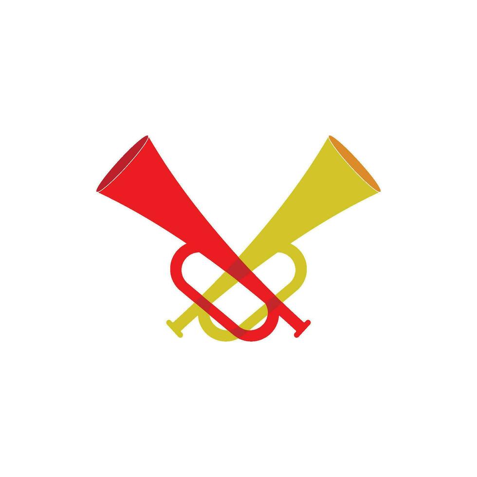 vuvuzela trompette Football ventilateur. football vecteur sport jouer ventilateur symbole avec vuvuzela ou trompette conception.