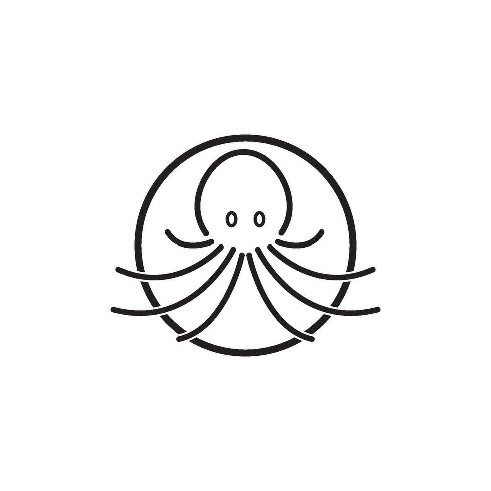 poulpe logo ilustration vecteur