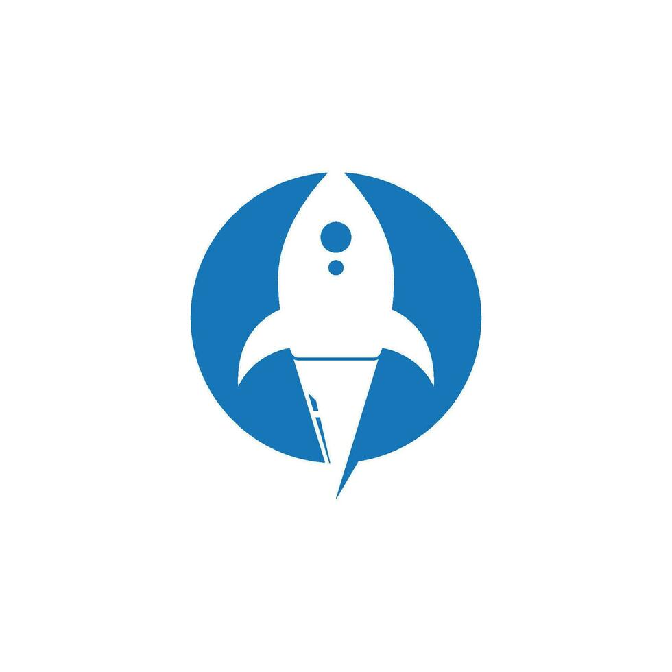 vecteur d'icône logo fusée