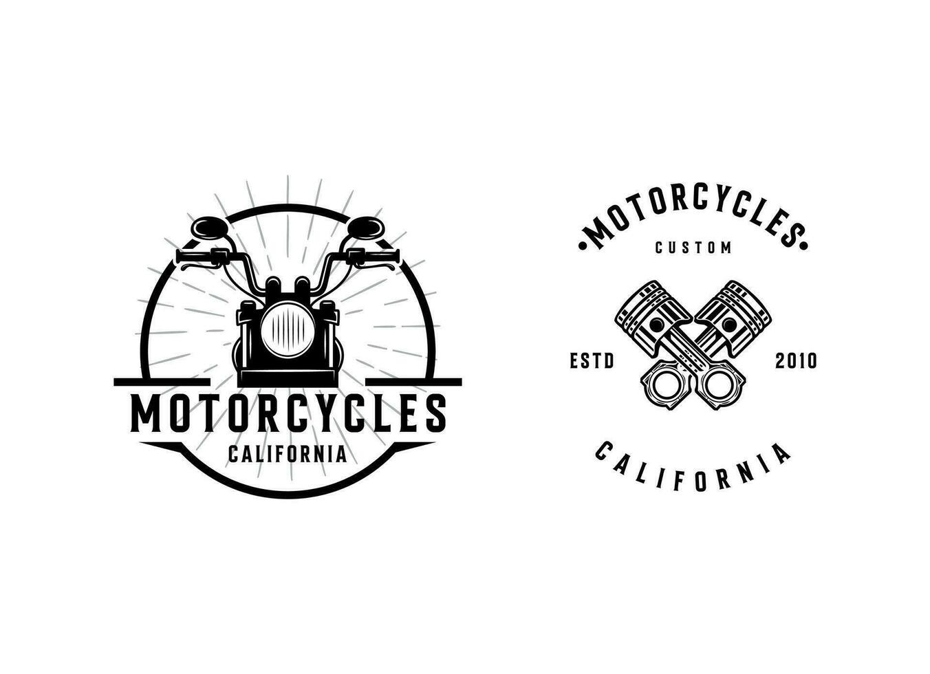 américain moto club logo conception vecteur isolé. prêt fabriqué logo modèle ensemble vecteur isolé