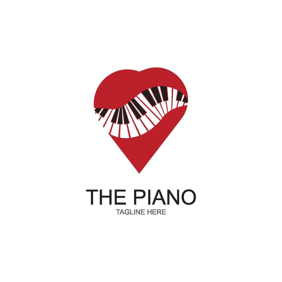 piano logo conception modèle vecteur