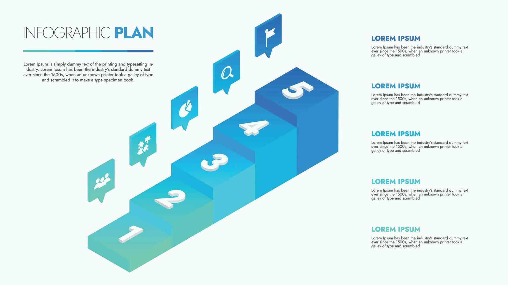 infographie modèle pour présentations et Caractéristiques Les données visualisation comprend une processus graphique avec schémas, pas, options. le concept pour commercialisation par des illustrations pour conduire à succès. vecteur