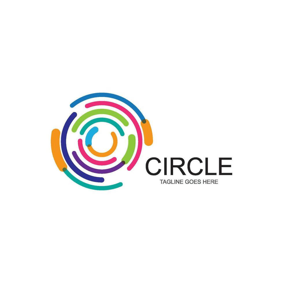 cercle logo modèle vecteur