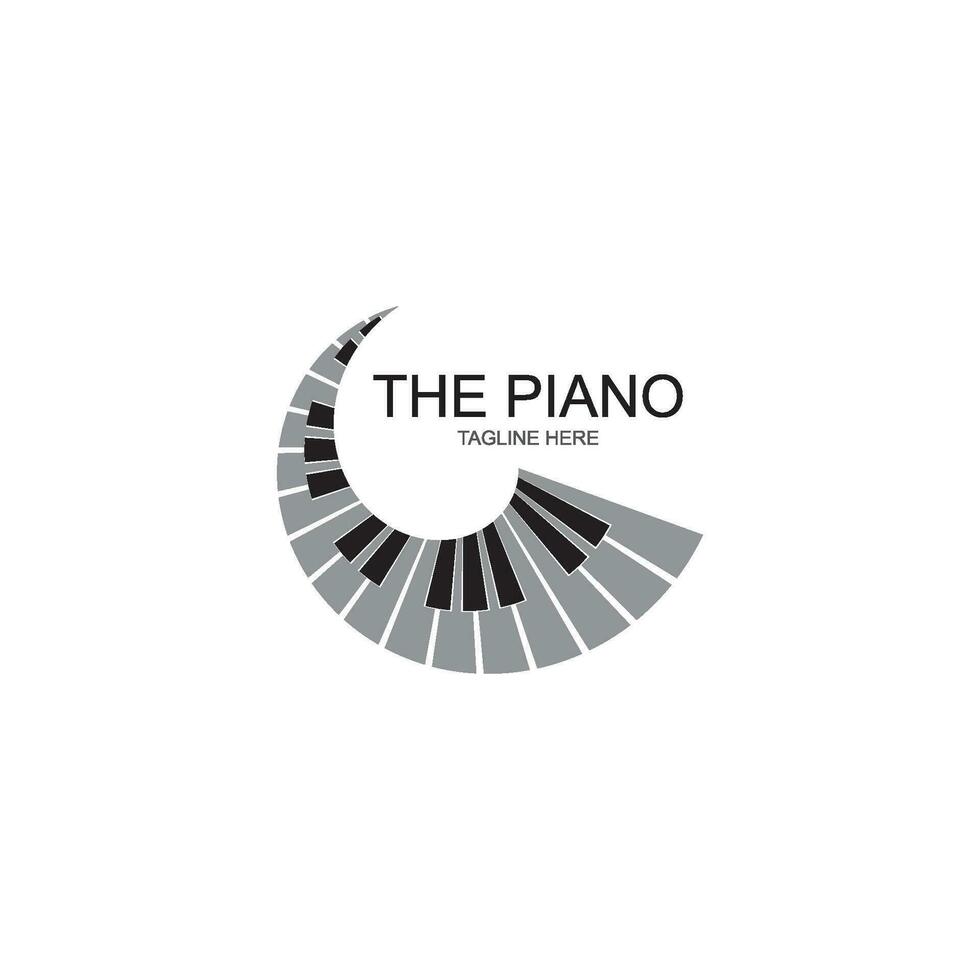 piano logo conception modèle vecteur