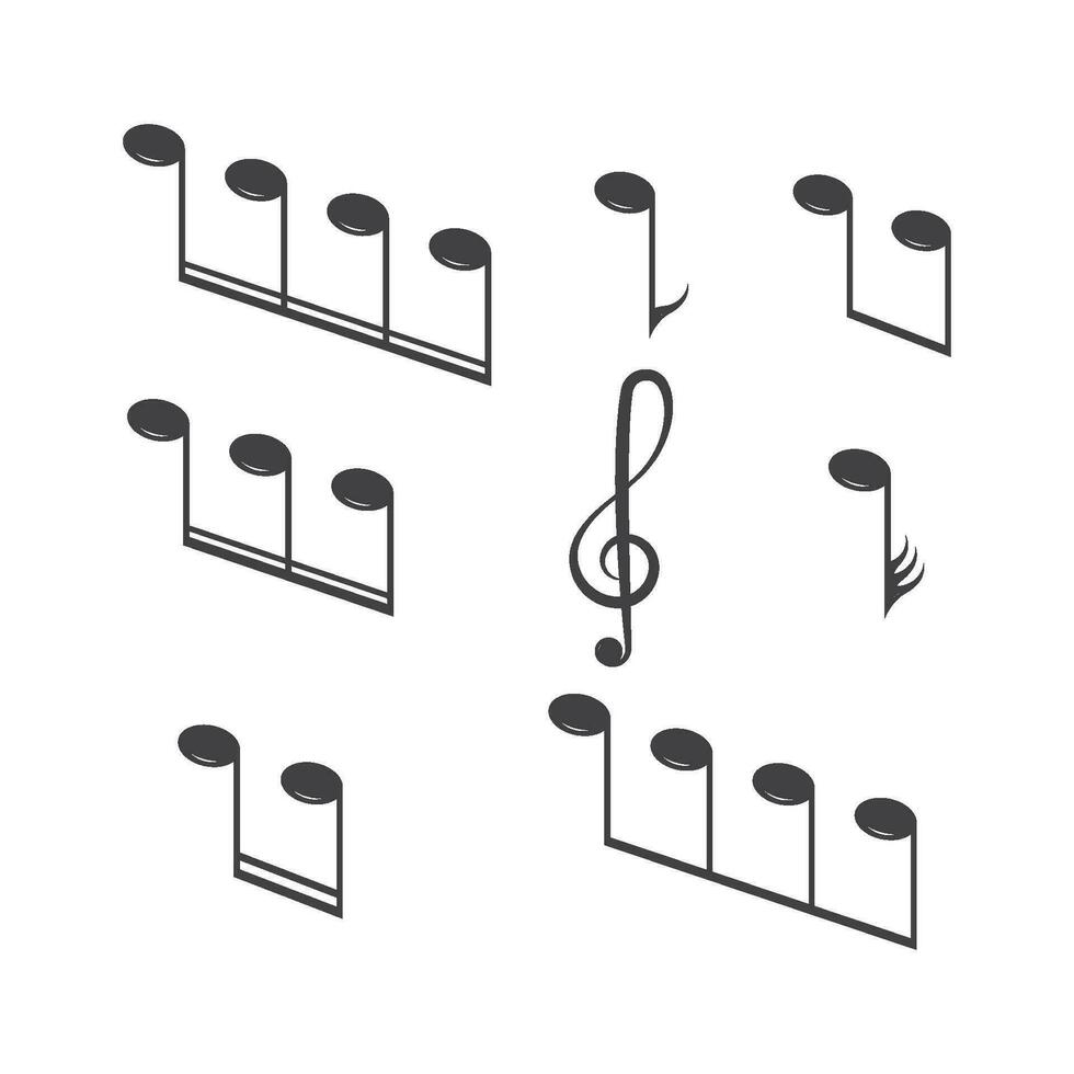 vecteur d'icône de note de musique