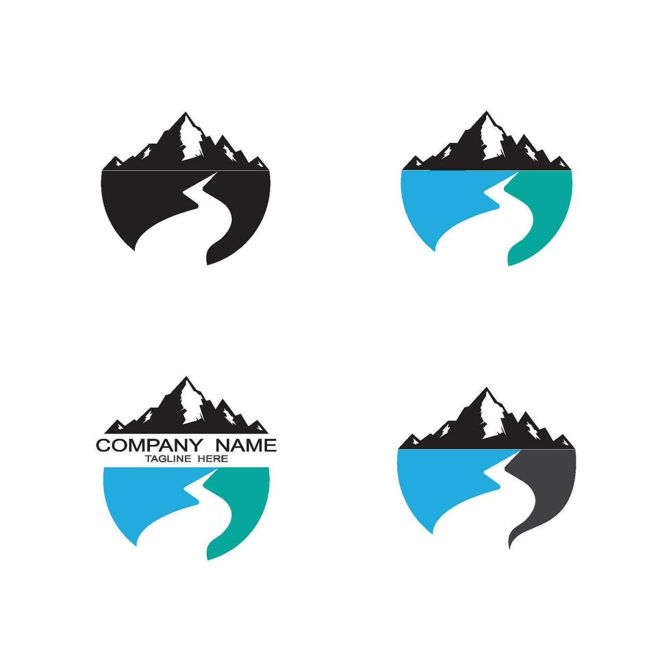 rivière logo modèle vecteur icône illustration
