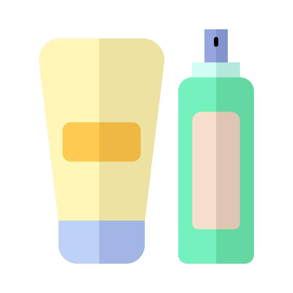 produits de beauté lotion soin de la peau bouteille coloré icône conception vecteur