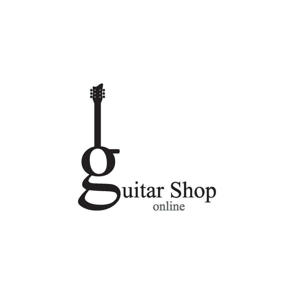 guitare logo vecteur