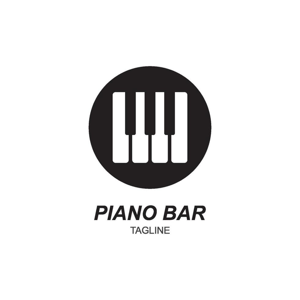 piano logo conception modèle. vecteur