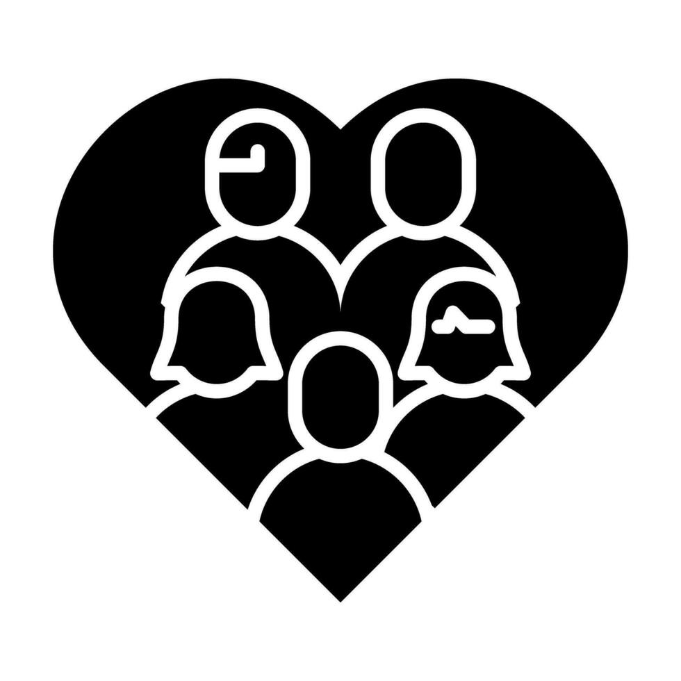 gens ensemble l'amour noir icône bouton logo communauté conception vecteur