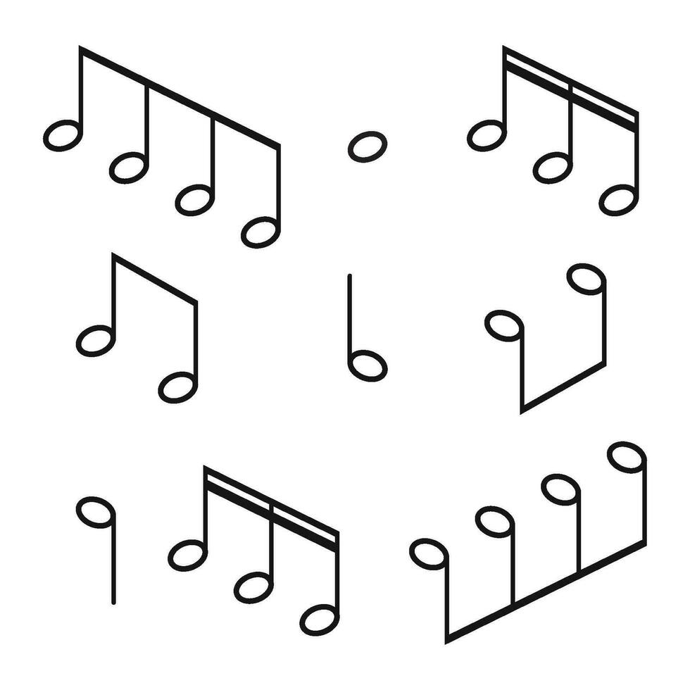 vecteur d'icône de note de musique