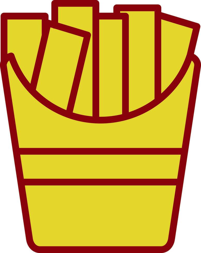 conception d'icône de vecteur de frites