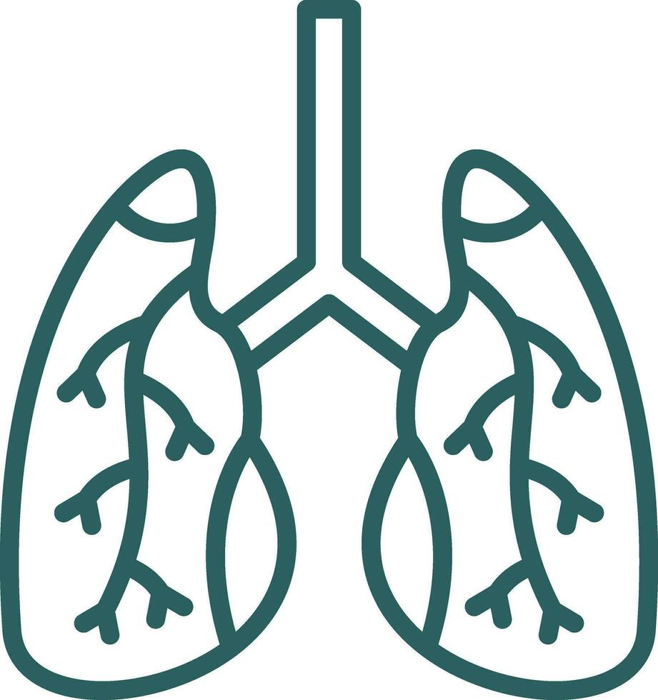 conception d'icône de vecteur de poumons