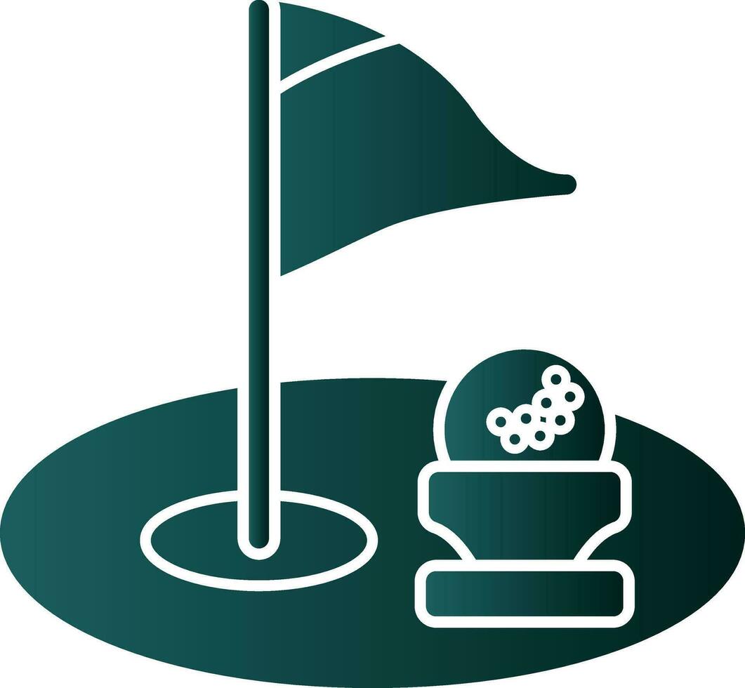 le golf trou vecteur icône conception