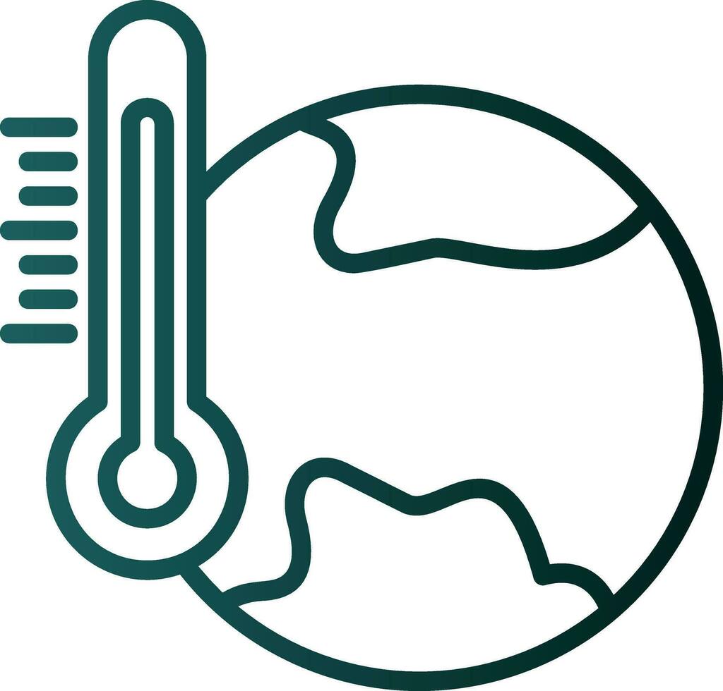 conception d'icône de vecteur de réchauffement climatique