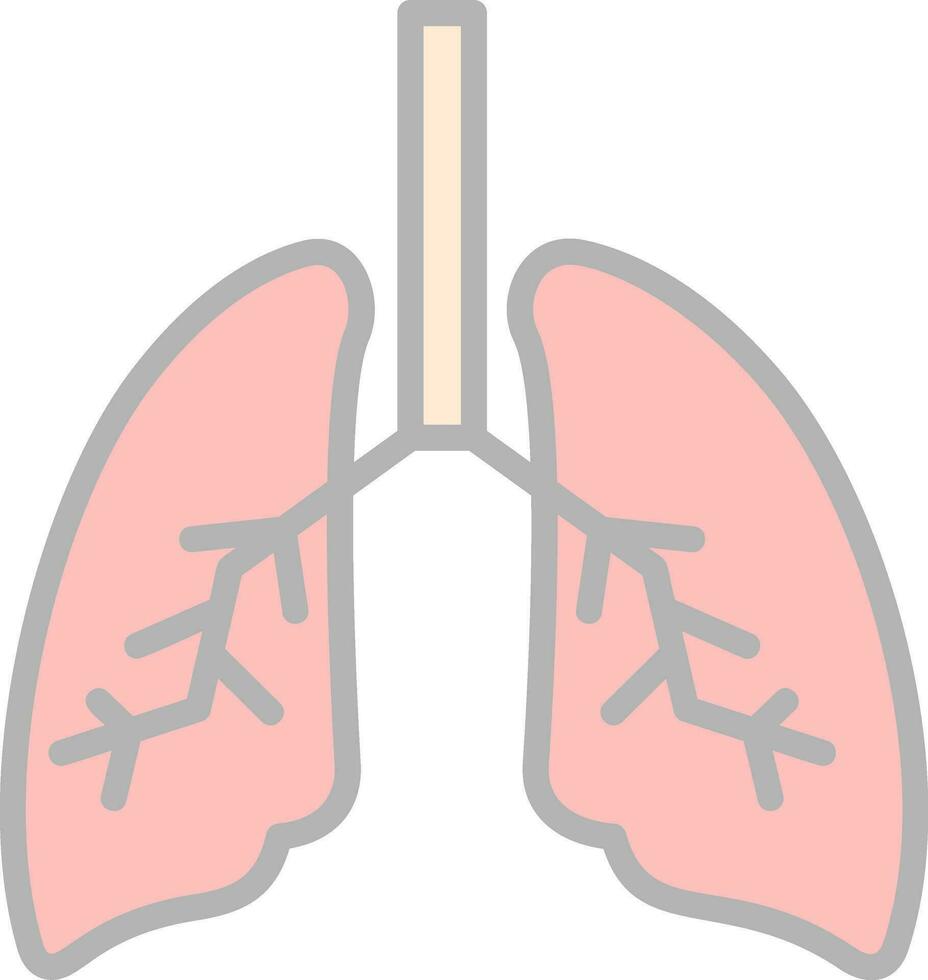 conception d'icône de vecteur de poumons