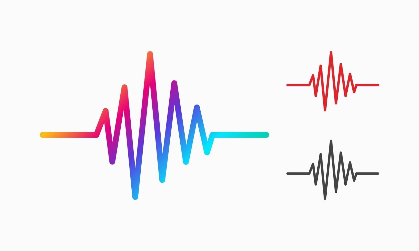 illustration de la ligne de rythme cardiaque trace d'impulsion ecg ou ekg symbole de graphique cardio pour une analyse saine et médicale illustration vectorielle vecteur