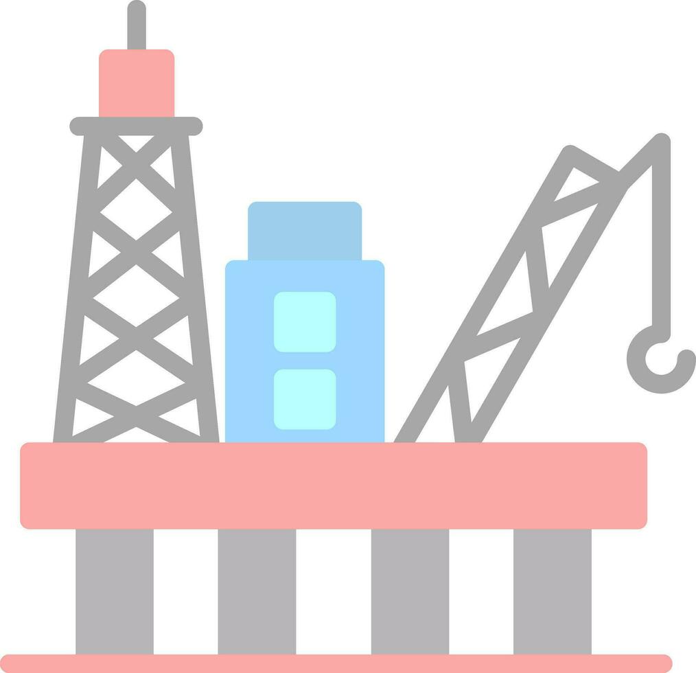 conception d'icône de vecteur de plate-forme pétrolière