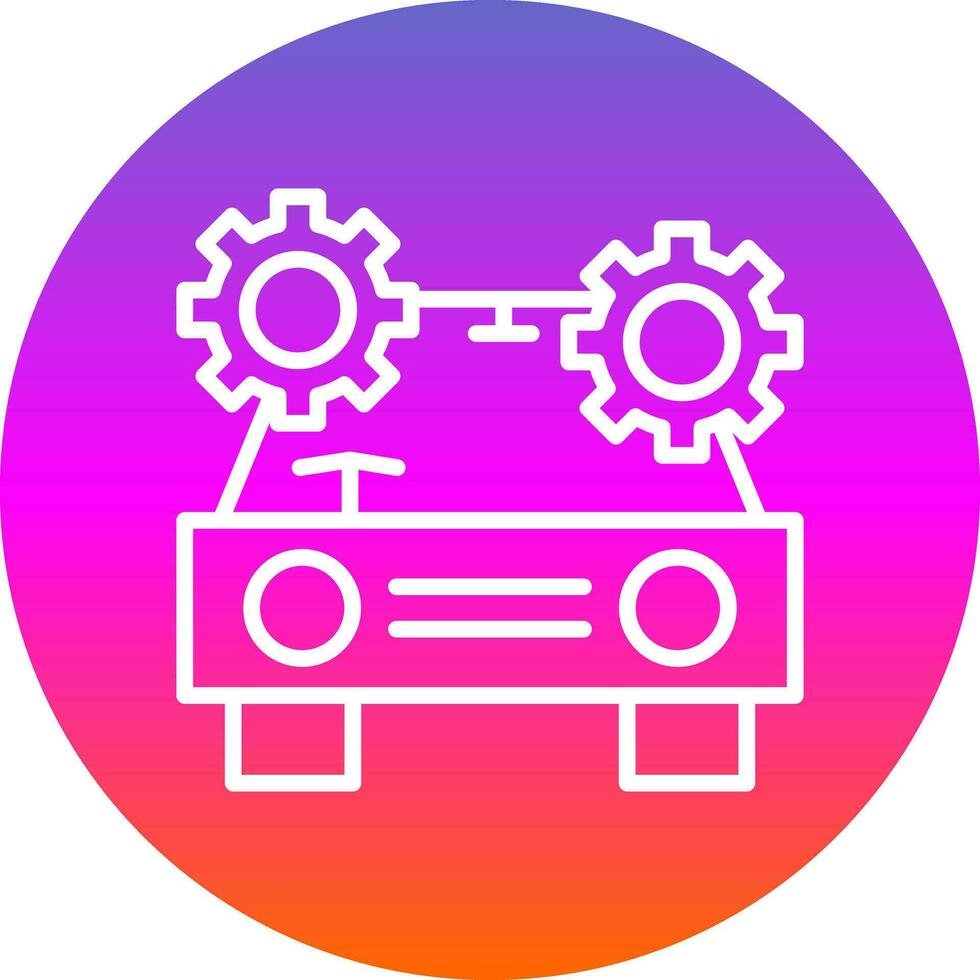 conception d'icône de vecteur de voiture sans conducteur